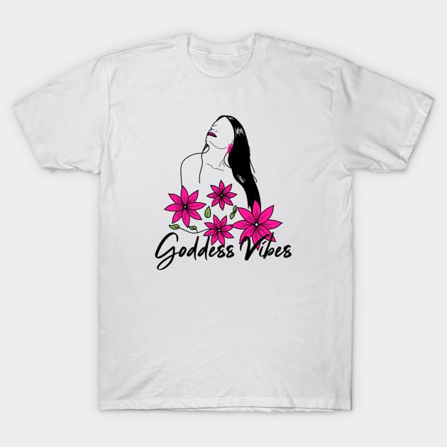 Goddess Vibes T-Shirt by Cosmic Whale Co.